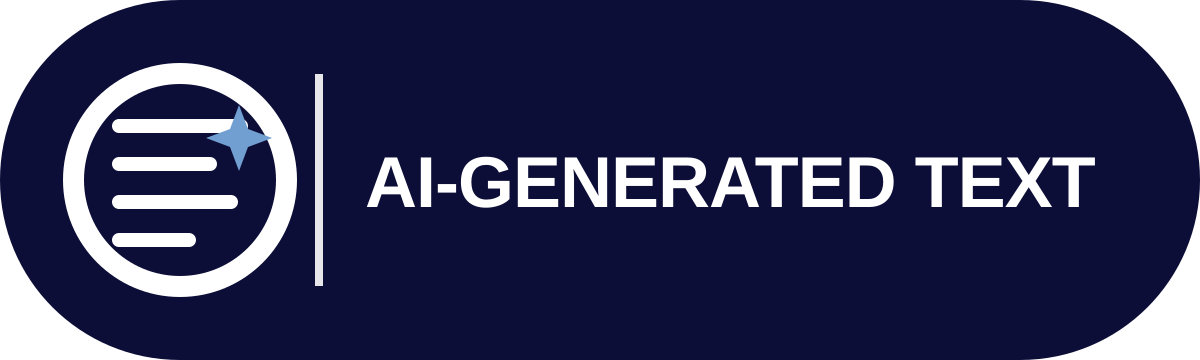AI-GENERATED TEXT: AI use disclosure badge